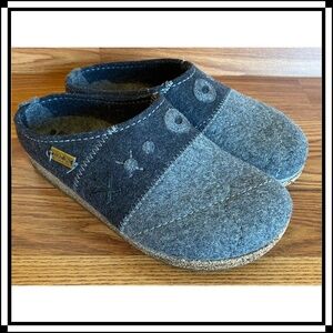 Haflinger Women's Wool Clogs Gray toned Size EU 37